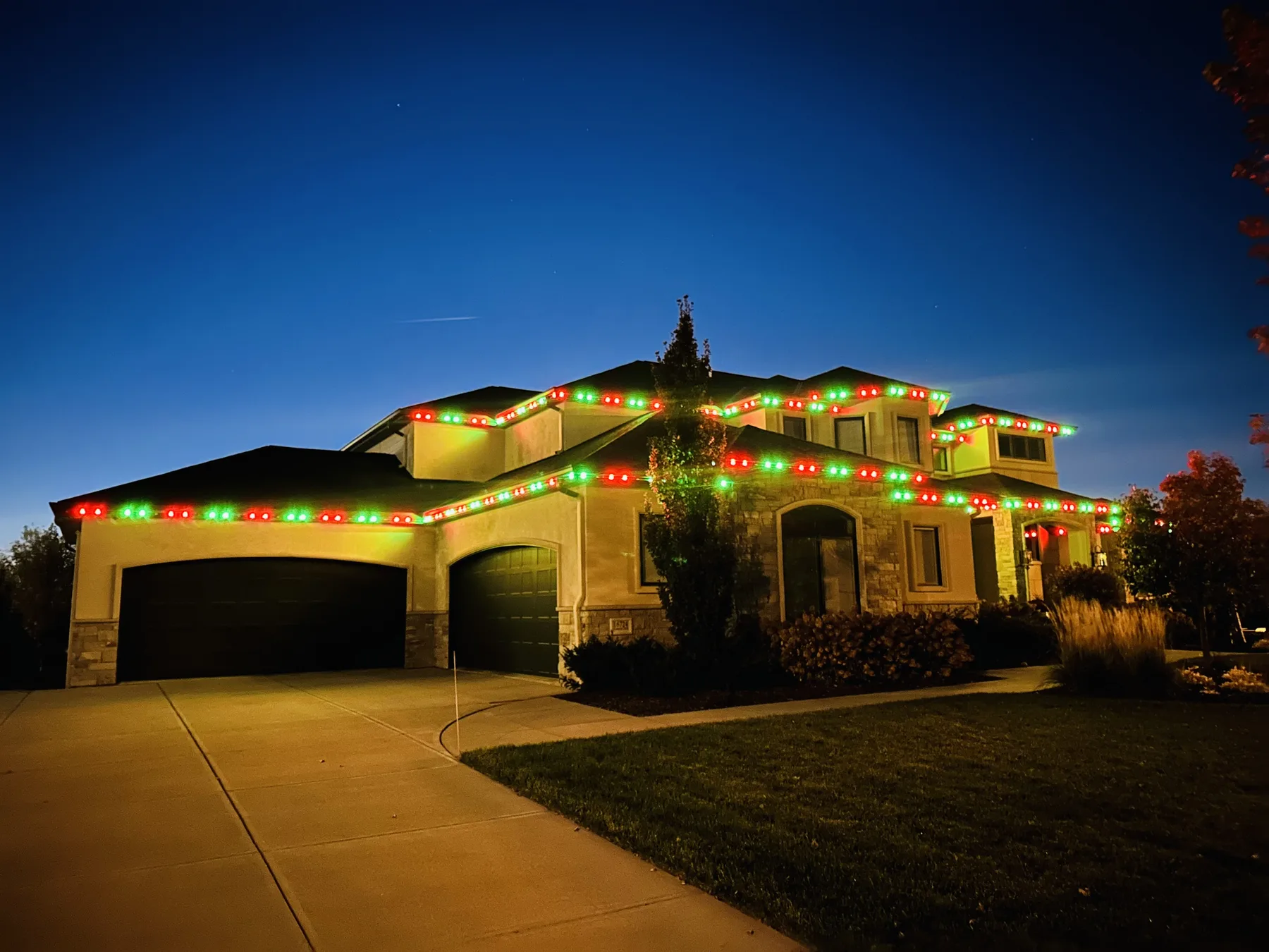 Year-round permanent LED lighting accent