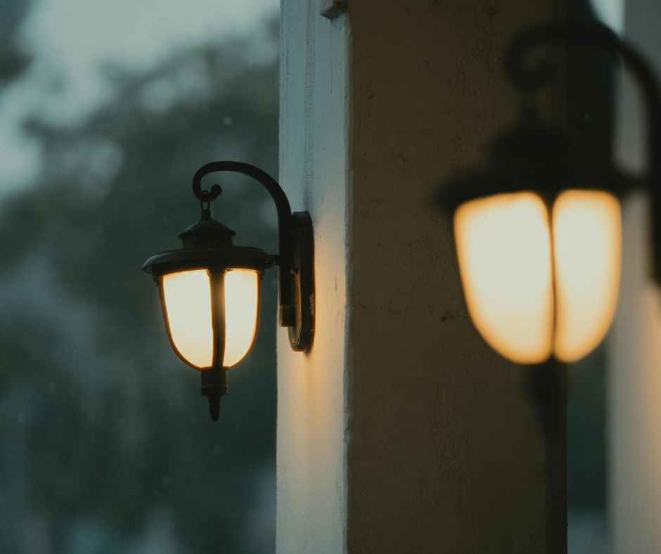 Outdoor lighting on a home