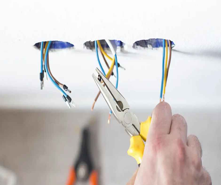 Working on wiring in a home